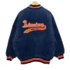 New York Islanders Vintage 1990s Suede Varsity Jacket Back