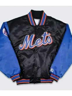 New York Mets Vintage Starter Black Varsity Jacket