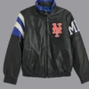 New York Mets Vintage Zip Leather Jacket
