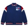 New York Rangers Blue Satin Varsity Jacket