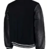 New York Yankee Black Wool Letterman Varsity Jacket Back
