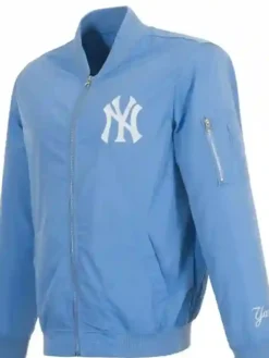 New York Yankee Nylon Blue Bomber Jacket