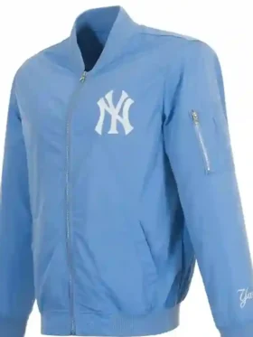 New York Yankee Nylon Blue Bomber Jacket