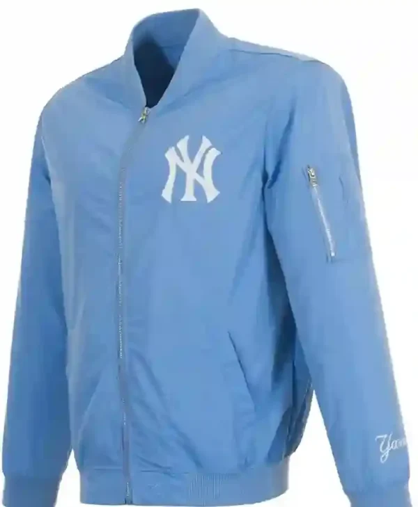 New York Yankee Nylon Blue Bomber Jacket