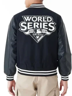New York Yankees 2009 World Series Wool Black Jacket Back