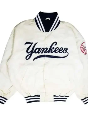 New York Yankees 90s White Varsity Jacket