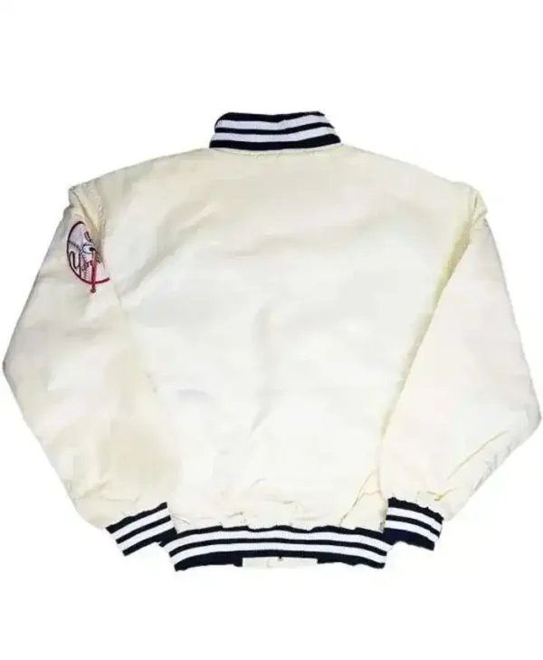 New York Yankees 90s White Varsity Jacket Back
