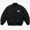 New York Yankees Black Puffer Bomber Jacket