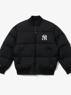 New York Yankees Black Puffer Bomber Jacket
