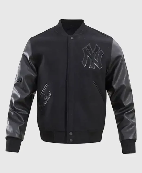 New York Yankees Black Wool Varsity Jacket