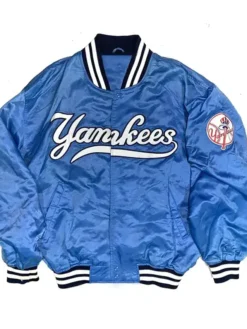 New York Yankees Blue Varsity Satin Jacket