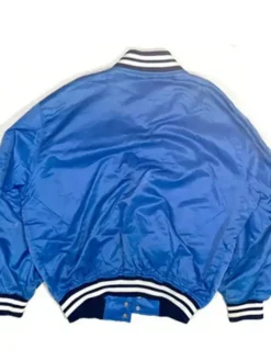 New York Yankees Blue Varsity Satin Jacket Back