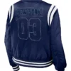 New York Yankees Navy Blue Bomber Jacket Back