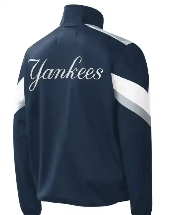 New York Yankees Navy Blue Track Jacket Back