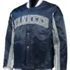 New York Yankees Satin Navy Blue Varsity Jacket
