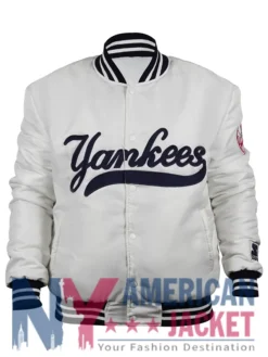 New York Yankees White Varsity 90s Jacket