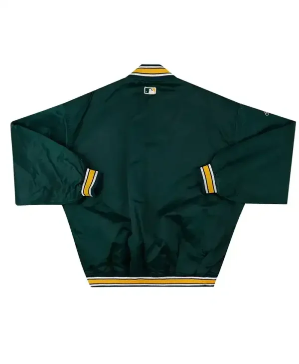 Oakland Athletics 1995-99 Satin Vintage Varsity Jacket Back