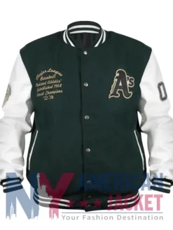 Oakland Athletics Green Off Letterman Jacket