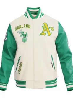 Oakland Athletics Retro Classic Rib Wool Varsity Jacket