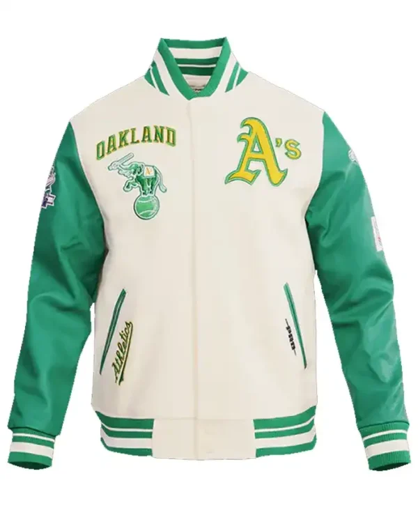 Oakland Athletics Retro Classic Rib Wool Varsity Jacket