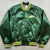 Oakland Athletics Vintage Swingster Green Satin Varsity Jacket