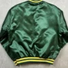 Oakland Athletics Vintage Swingster Green Satin Varsity Jacket BAck