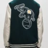 Oakland Athletics Wool Heritage Varsity Jacket Back