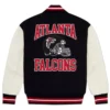 Ovo Atlanta Falcons Black Letterman Jacket Back