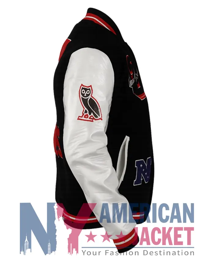 Ovo Black Atlanta Falcons Letterman Jacket