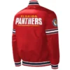 Pfannerstill NHL Florida Panthers Slider Red Satin Varsity Jacket Back