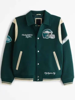 Philadelphia Eagles Green Wool Varsity Jacket