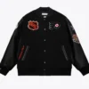 Philadelphia Flyers Black Letterman Wool Varsity Jacket