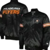 Philadelphia Flyers Black Satin Varsity Jacket