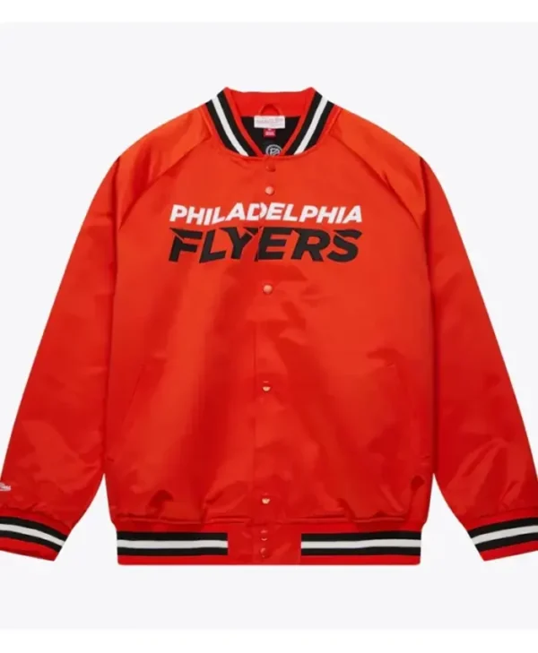 Philadelphia Flyers Red Satin Varsity Jacket