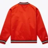 Philadelphia Flyers Red Satin Varsity Jacket Back