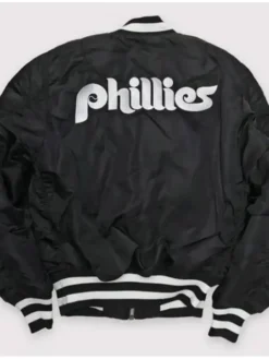 Philadelphia Phillies Black Ma 1 Bomber Jacket Back