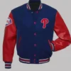 Philadelphia Phillies Blue And Red Wool Varsity Jacket