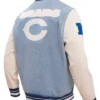 Philadelphia Phillies Full Snap Denim Varsity Jacket Back