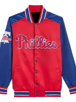 Philadelphia Phillies Starter Satin Full Snap Varsity Jacket