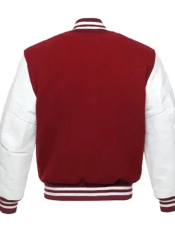 Philadelphia Phillies Wool Burgundy And White Varsity Jacket Back