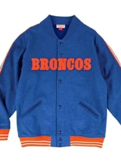 Piper NFL Denver Broncos Play Call Blue Varsity Jacket