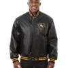 Pittsburgh Penguins Black Leather Bomber Jacket