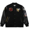 Pittsburgh Penguins Black Team Logo Wool Varsity Jacket