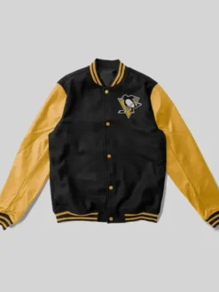 Pittsburgh Penguins Letterman Black Varsity Jacket