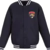 Rath Florida Panthers Front Hit Poly Twill Navy Jacket