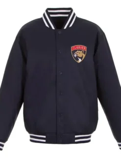 Rath Florida Panthers Front Hit Poly Twill Navy Jacket