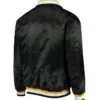 Reba Sauer Boston Bruins Starter Black Satin Jacket Back