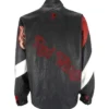 Red Wings Vintage Black Leather Zip Up Jacket Back