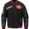 Rodriguez San Francisco 49ers Black Wool Varsity Jacket