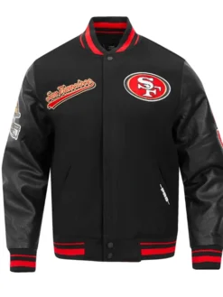 Rodriguez San Francisco 49ers Black Wool Varsity Jacket